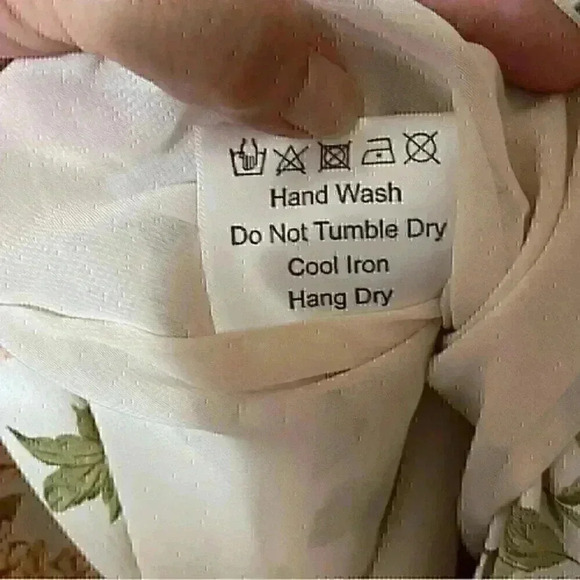 O.P.T. Floral Midi Dress L Cream Sweetheart Neck Ruffle Hem Bows NWT Coquette - Picture 9 of 9